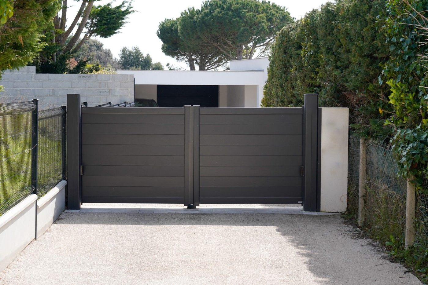 Iron gate installed at an Albuquerque property